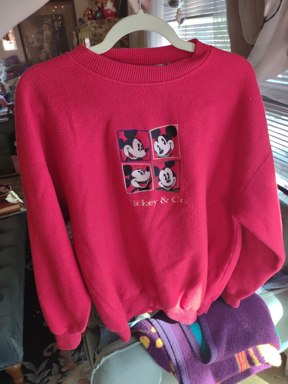 Disney Red Crewneck Sweatshirt - Picture 2 of 2